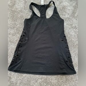 Fabletic small black racer back loose fit athleisure top